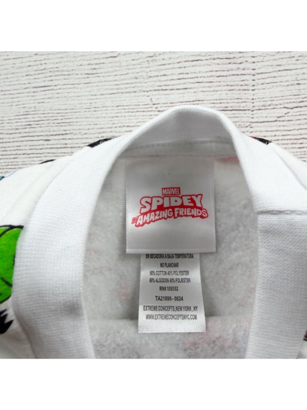 Marvel Spidey Amazing Friends Toddler Sweatshirt Allover Print NWT 9-12 Months - Picture 2 of 4